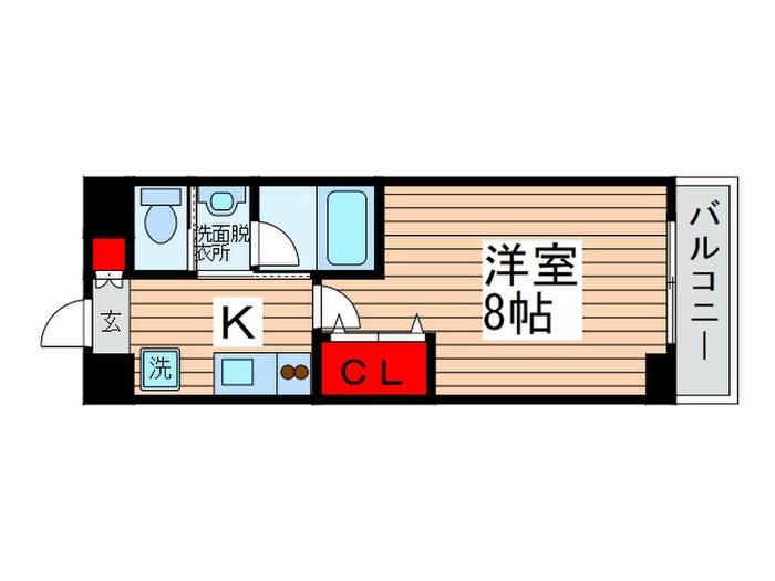 フォルティス・メア(1K/3階)の間取り写真