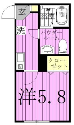 エスコート松戸新田(1K/2階)の間取り写真