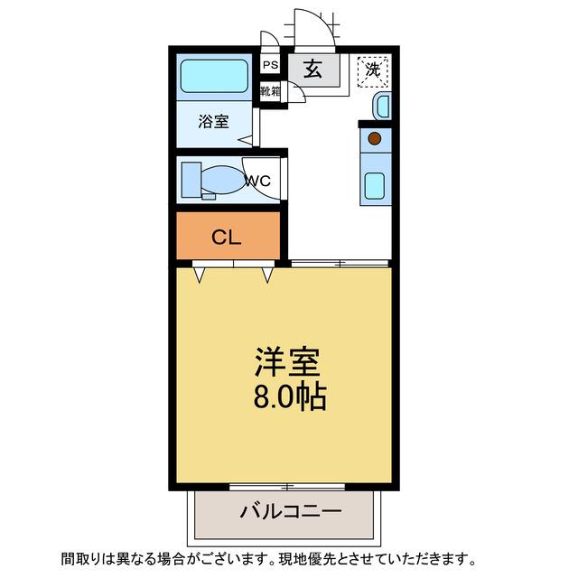 エクセレント ルーチェ(1K/1階)の間取り写真