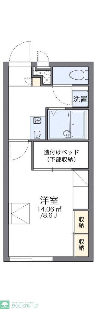 レオパレスレインボー シャトウ(1K/2階)の間取り写真