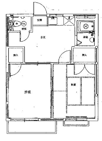 ブラボー50 20(2DK/2階)の間取り写真