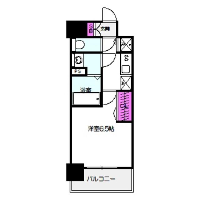 アドバンス大阪バレンシア(1K/12階)の間取り写真