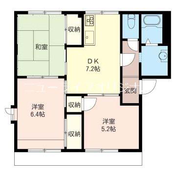 フレグランスN(3DK/2階)の間取り写真
