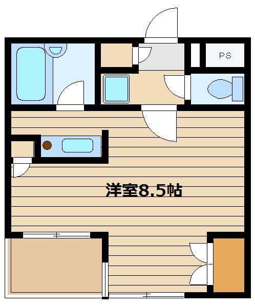 大野屋壱番館(ワンルーム/3階)の間取り写真