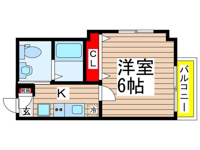 ティエラ船橋(1K/1階)の間取り写真