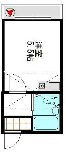 メゾンロワール皇山町(ワンルーム/2階)の間取り写真