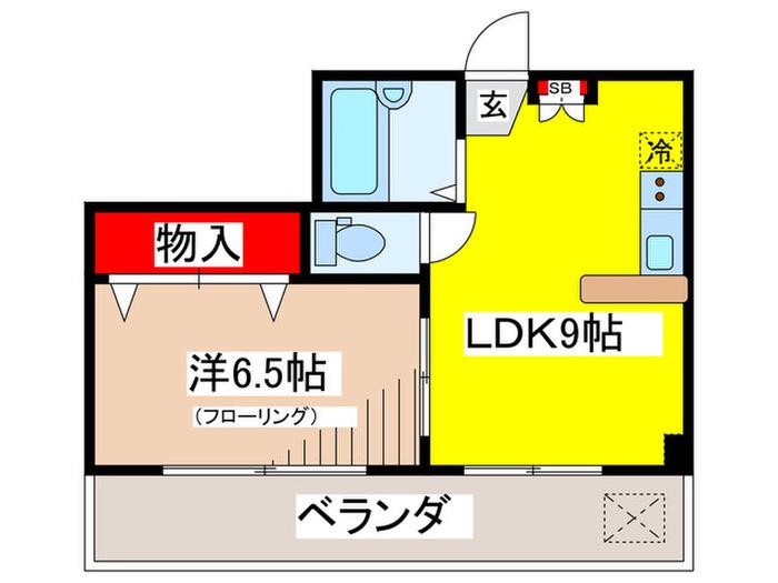 レジーナマンション(1LDK/3階)の間取り写真