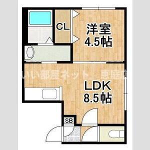 アンダーズ恵庭駅前(1LDK/4階)の間取り写真