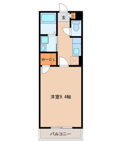 アヴァンセ高砂II(1K/3階)の間取り写真
