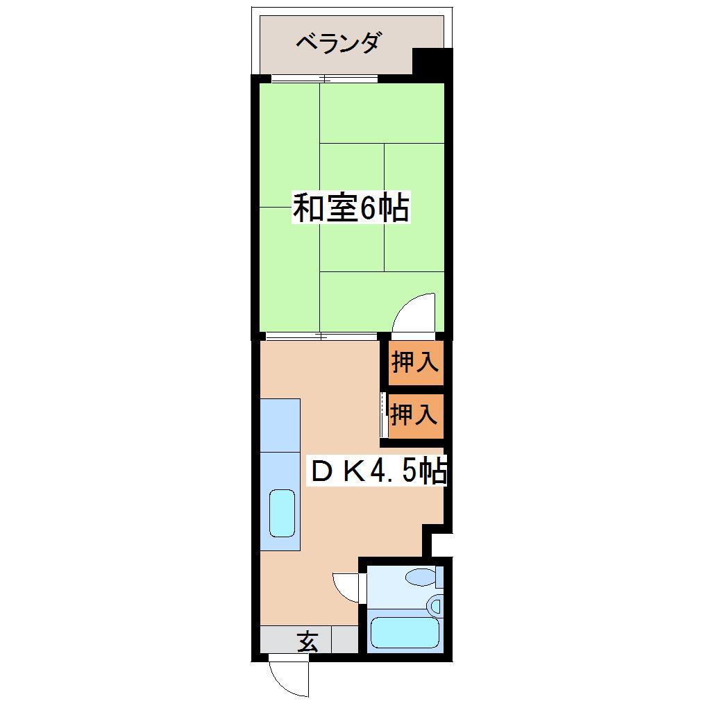 文京パセオ(1DK/2階)の間取り写真