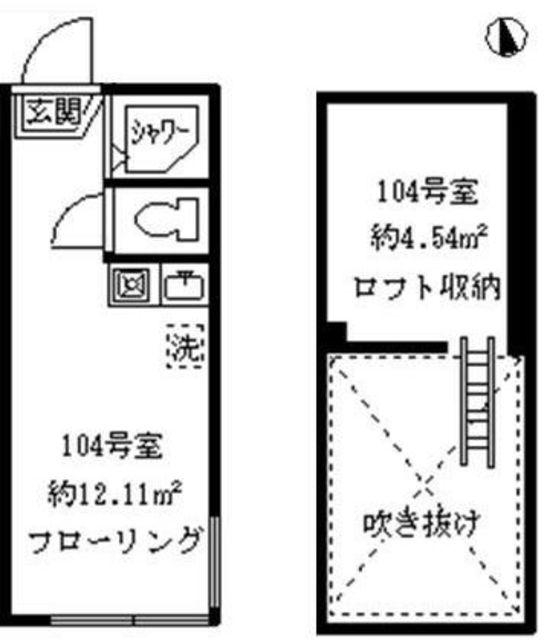 プラム1(ワンルーム/1階)の間取り写真