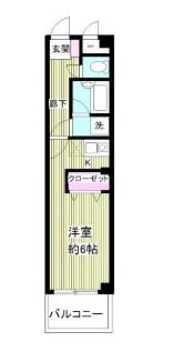 ヴィント田町(ワンルーム/2階)の間取り写真