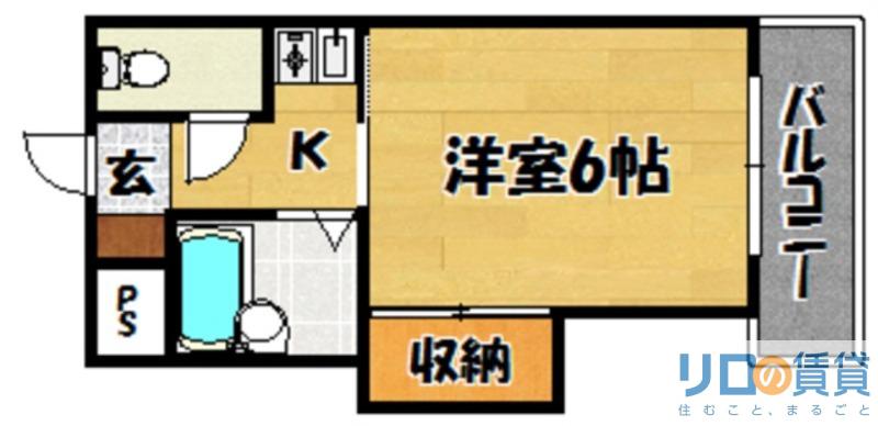 ディアーナTCT(1K/2階)の間取り写真