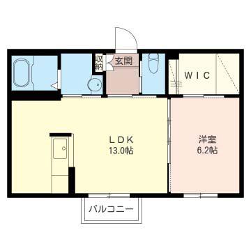 メゾン ド フェリス(1LDK/1階)の間取り写真