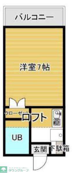 みどりコーポ(1K/2階)の間取り写真