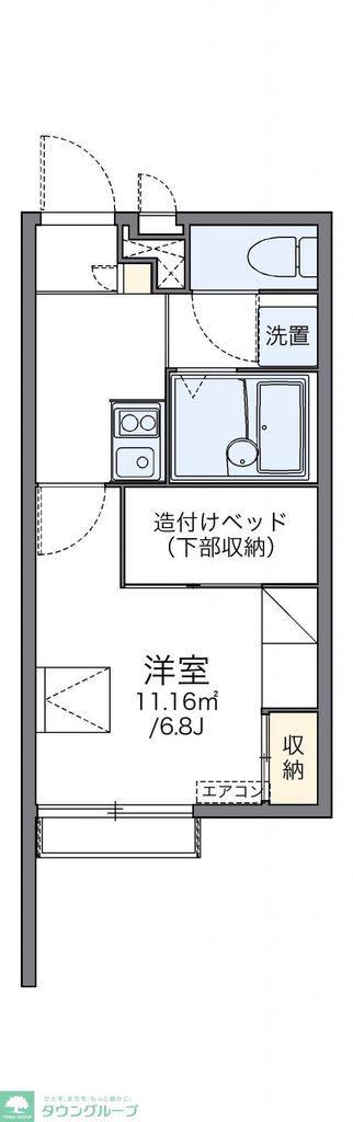 レオパレスさんが(1K/2階)の間取り写真
