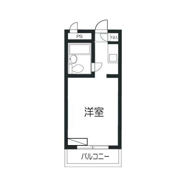 ユースフル祐天寺NO1(ワンルーム/4階)の間取り写真