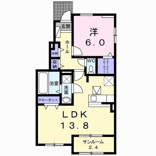 北陸新幹線 長野駅(ＪＲ・しなの) 徒歩24分 2階建 築5年(1LDK/1階)の間取り写真