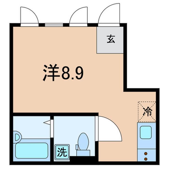 KEWEL用賀II(ワンルーム/1階)の間取り写真