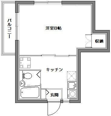 コーポラス紀念(1K/3階)の間取り写真
