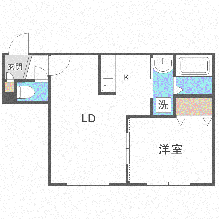 ABOND(1LDK/2階)の間取り写真