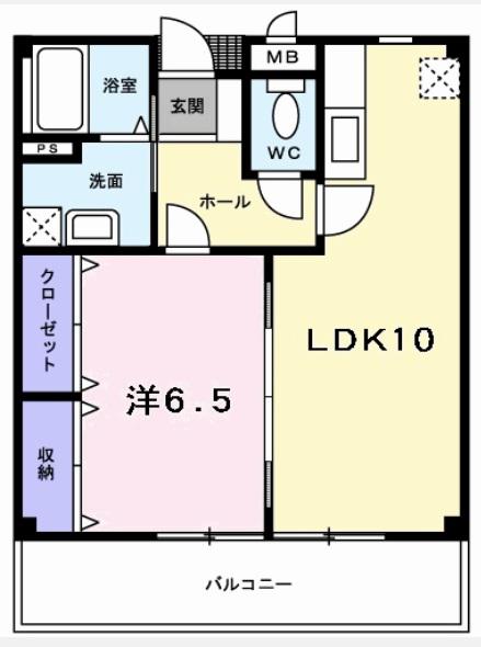 メゾンアネシス(1LDK/1階)の間取り写真