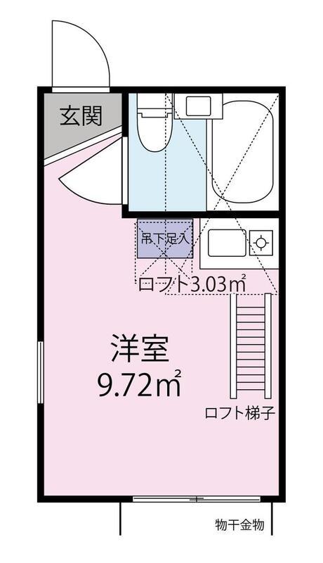 G・Aタウン反町(ワンルーム/1階)の間取り写真