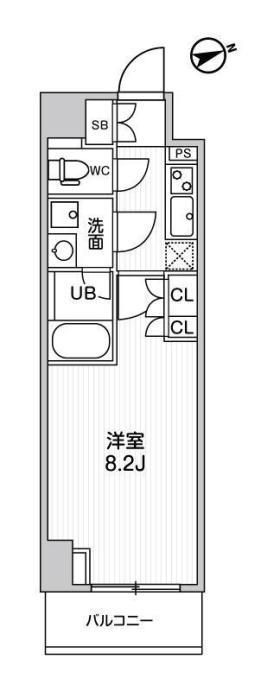 ALTERNA大塚(1K/1階)の間取り写真