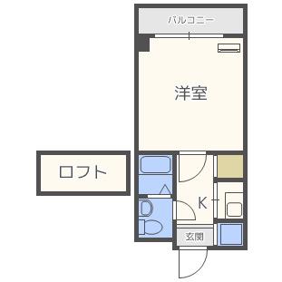 アルティ博多駅南(1K/2階)の間取り写真