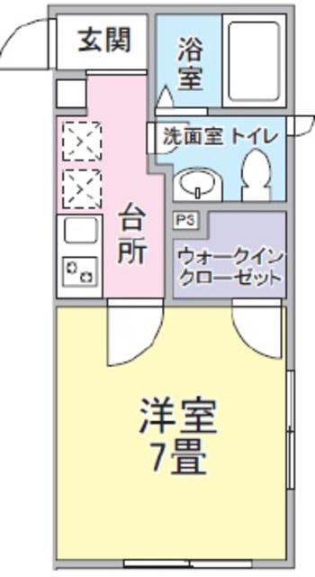 レナラ北沢(1K/1階)の間取り写真