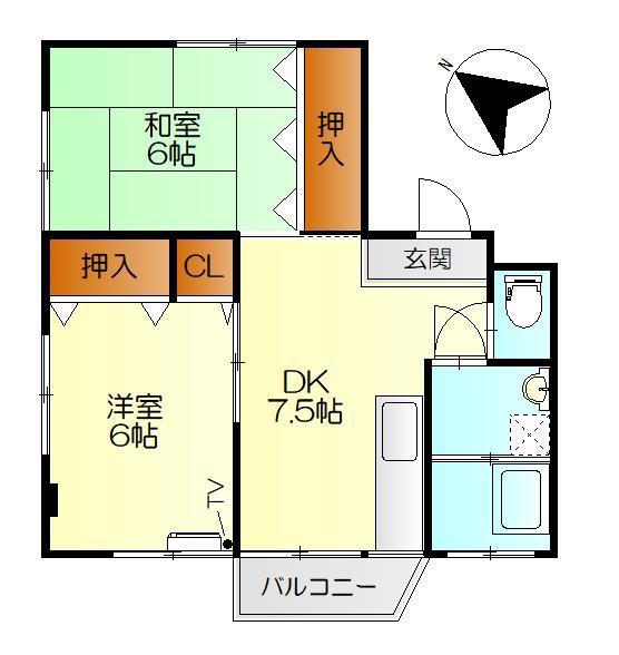 木原ビル(2DK/3階)の間取り写真