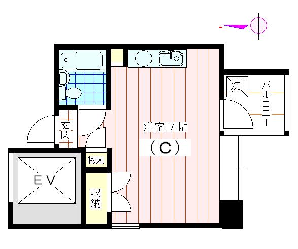 リバティハウス(ワンルーム/3階)の間取り写真
