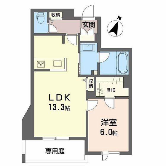 ピアヌーラ翠(1LDK/1階)の間取り写真