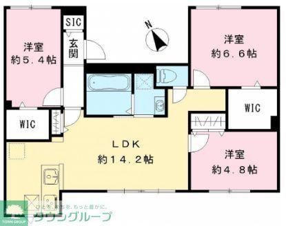 THE HALE(3LDK/1階)の間取り写真