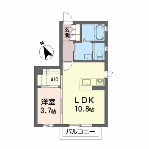 メゾンエスポワールIII(1LDK/1階)の間取り写真