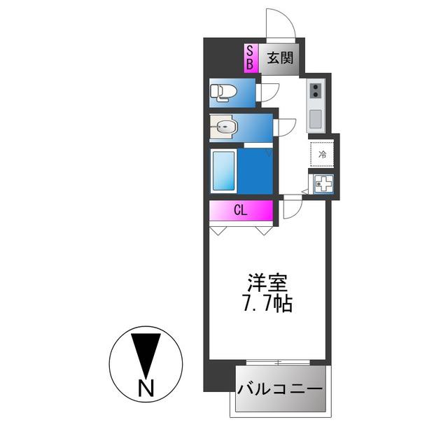 S-RESIDENCE緑橋駅前(1K/12階)の間取り写真