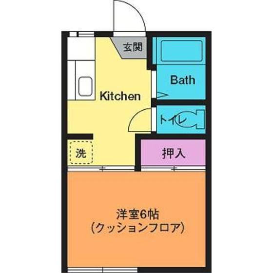 カーネルグリーンハウス(1K/2階)の間取り写真