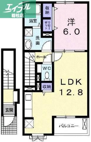 ファイン シティ(1LDK/2階)の間取り写真