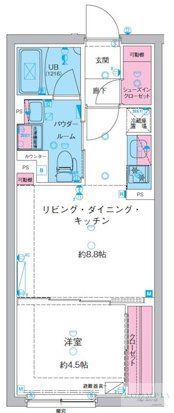 GENOVIA池袋(1LDK/4階)の間取り写真