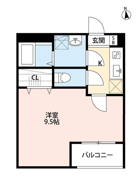 メゾンみなみ(1K/3階)の間取り写真
