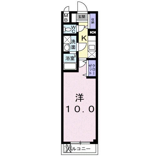 アルトプェンテ(1K/3階)の間取り写真