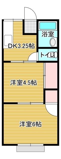 パナハイツ伊藤(2DK/2階)の間取り写真