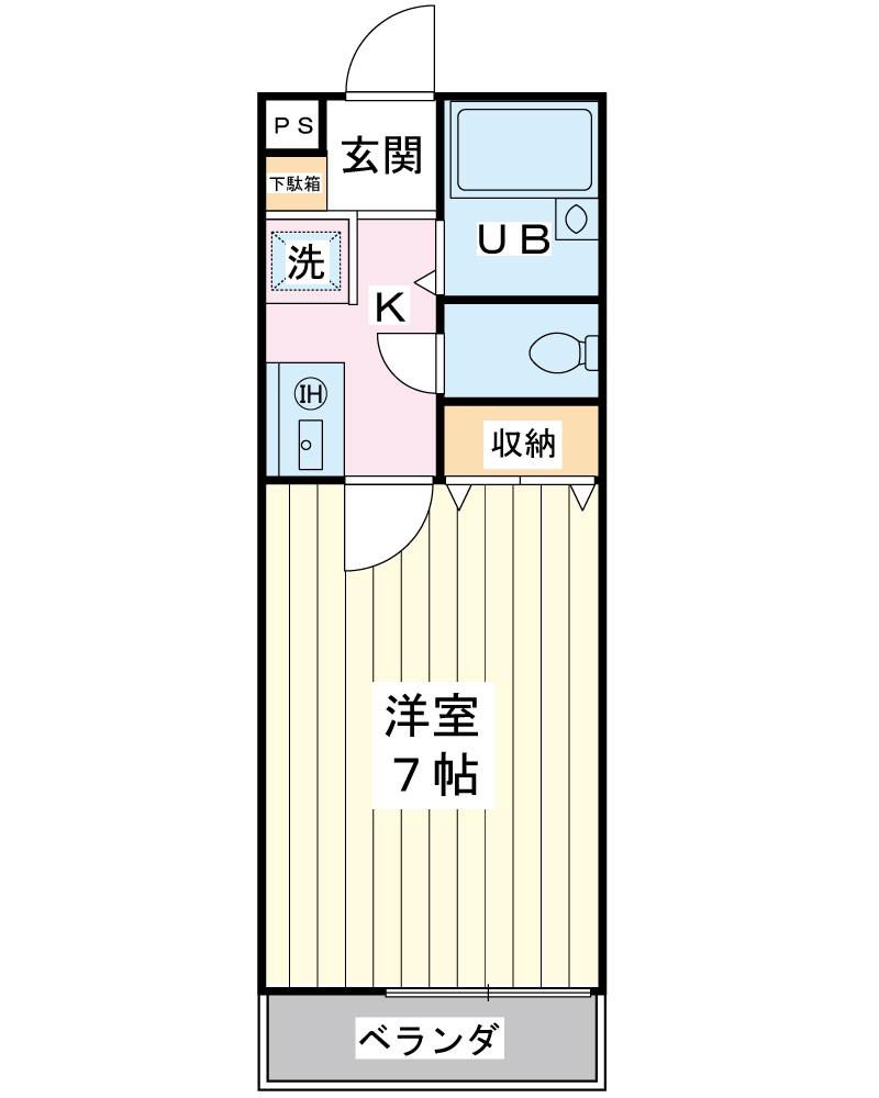 SSCエリアI(1K/2階)の間取り写真