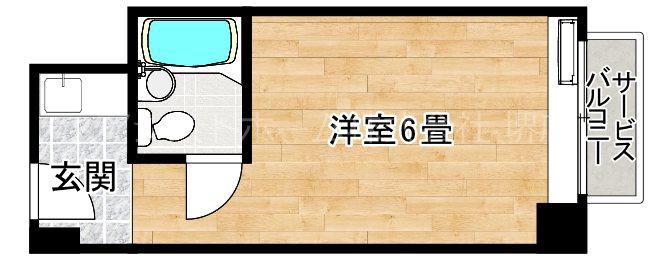 ステュディオ堺フェニックス(ワンルーム/9階)の間取り写真