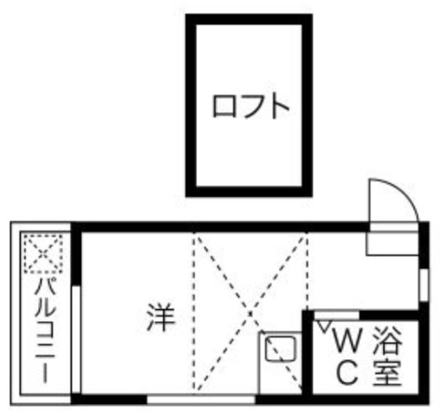 ハウスロイヤル(ワンルーム/2階)の間取り写真