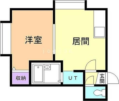 カーサ山鼻(1LDK/3階)の間取り写真