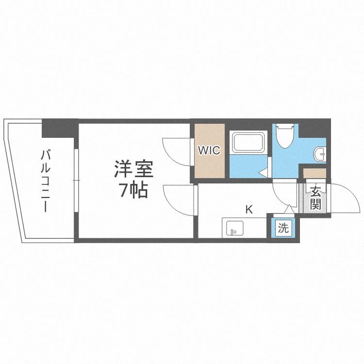 TS SQUARE大阪城(1K/10階)の間取り写真