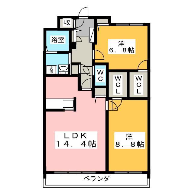 MAPLE I(2LDK/1階)の間取り写真