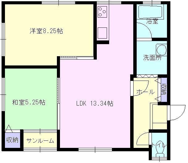HOUSE木の実(2LDK/2階)の間取り写真