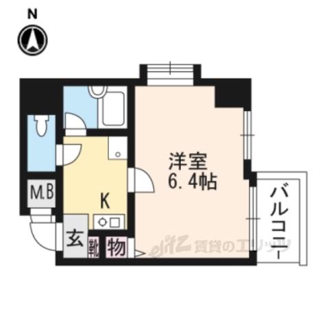 ベラジオ四条堀川(1K/11階)の間取り写真